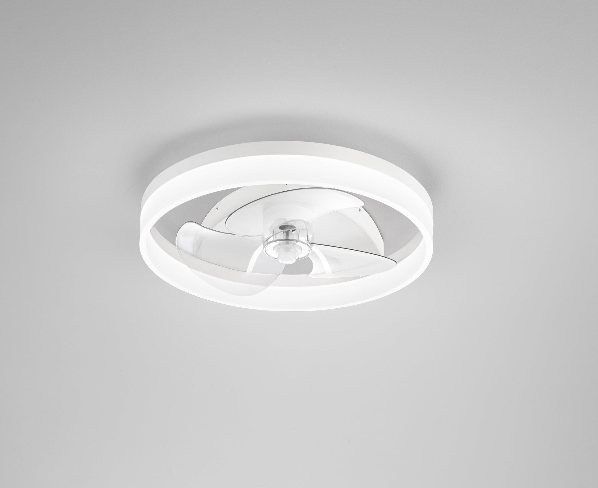 Bricocenter ESPERO CEILING LIGHT WITH FAN WHITE D50 CM LED 28W CCT WITH REMOTE CONTROL