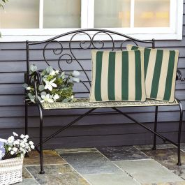 DRALON FUTON CUSHION 60X60 ROW WHITE AND VREDE