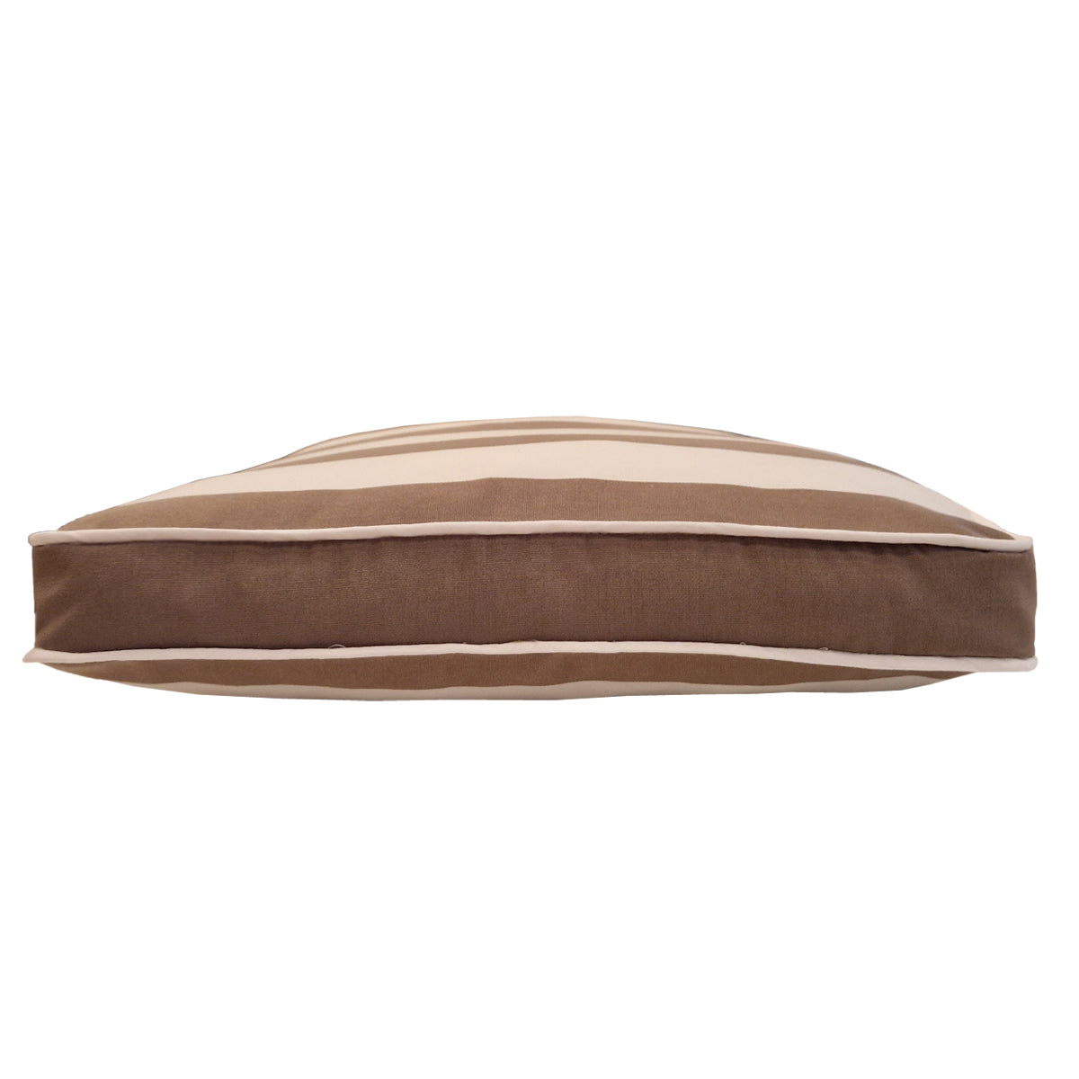 DRALON FUTON CUSHION 60X60 WHITE AND BROWN ROW