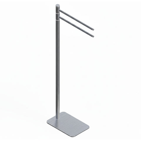 Piantana bagno oasi portasalviette inox satinato 2 bracci