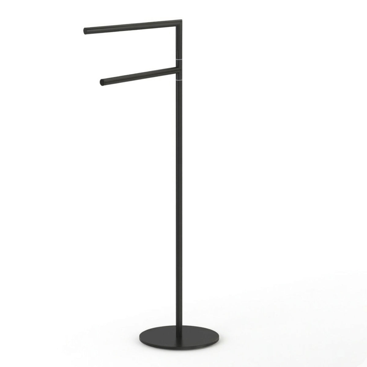 Piantana bagno line portasalviette nero 2 bracci