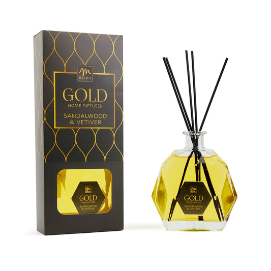 Sandalwood/vetiver diffuser, 700ml, in hexagonal bottle