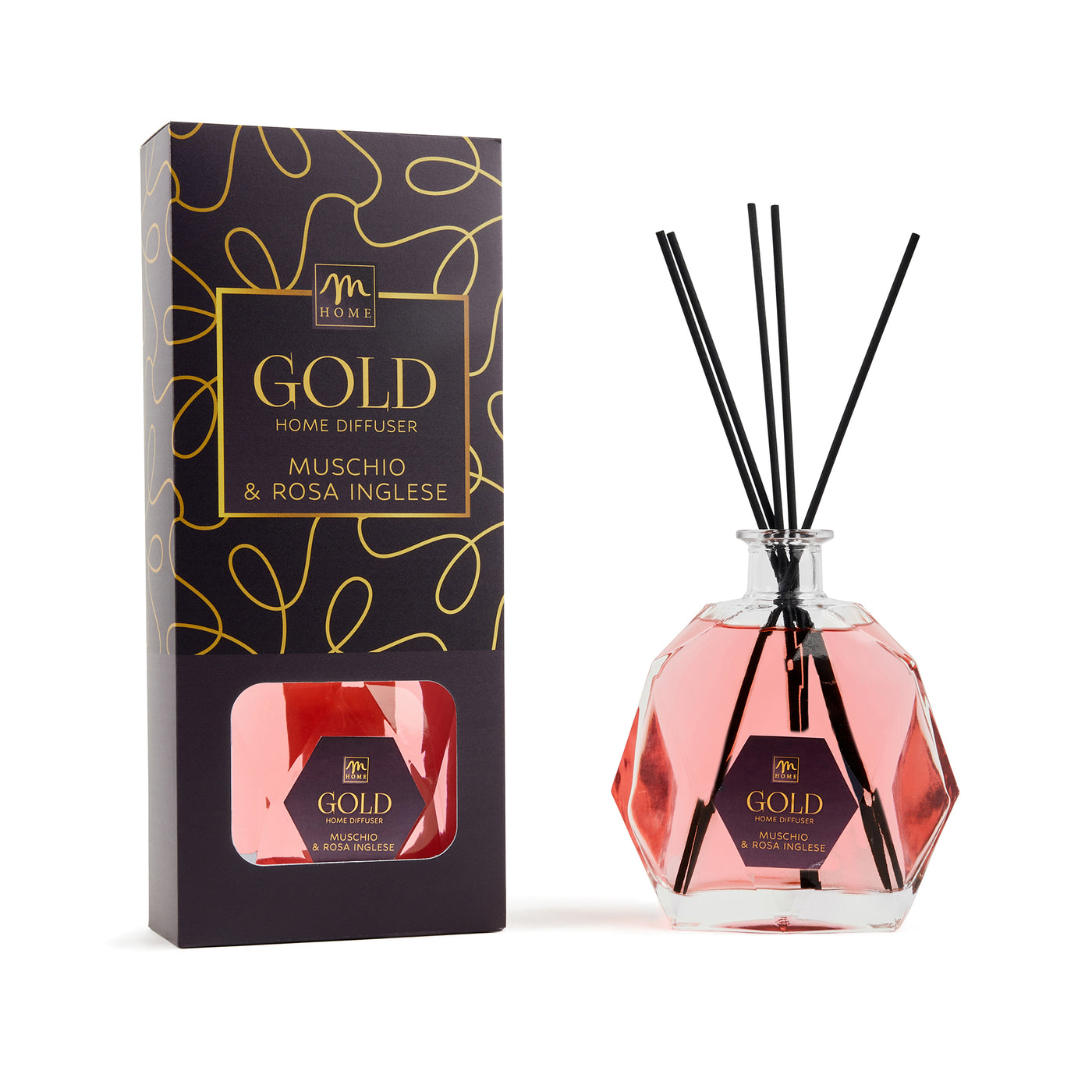 Musk/English rose diffuser, 700ml, in hexagonal bottle