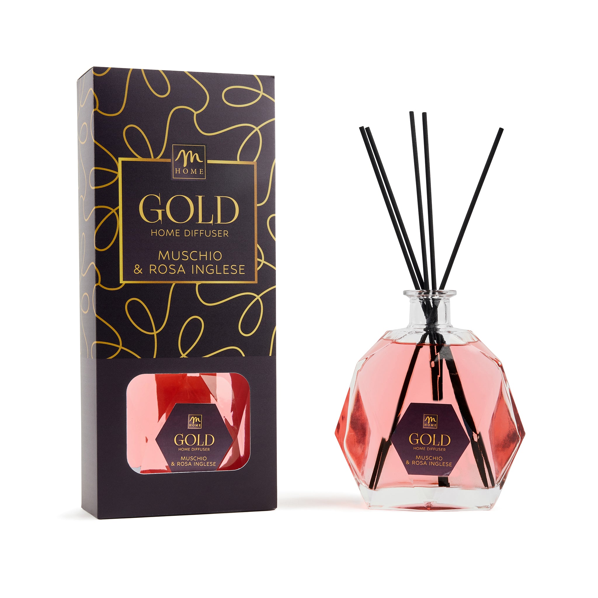 Musk/English rose diffuser, 700ml, in hexagonal bottle