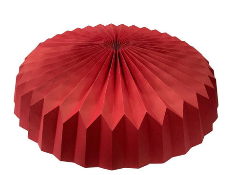 Copribase albero di natale rosso in carta diametro 90cm altezza 15cm