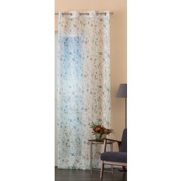 VIOLETTA GREEN OPAQUE CURTAIN 140X280 CM WITH EYELETS