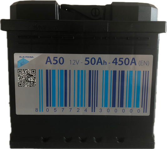 Car battery blue power 50 ah