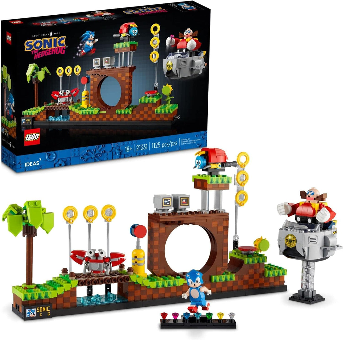 LEGO Ideas Sonic The Hedgehog – Green Hill Zone Collectible Set with Dr. Eggman Figure and Eggmobile - best price from Maltashopper.com 21331