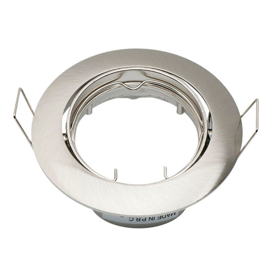 Bricocenter RING NUT FOR RECESSED SPOTLIGHT CLANE NICKEL ADJUSTABLE D7.5 CM