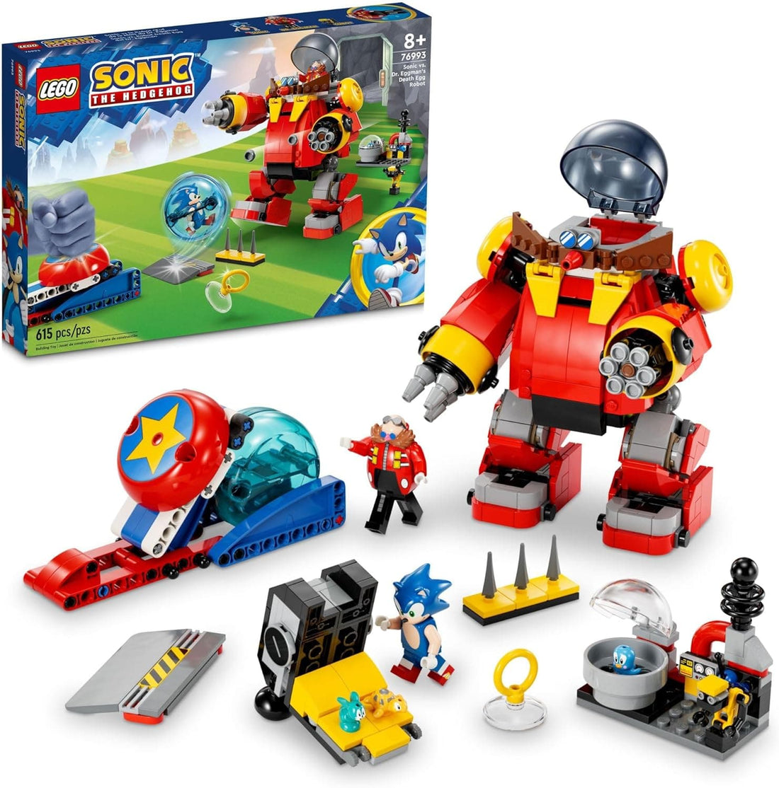 LEGO Sonic The Hedgehog Sonic vs. Dr. Eggman’s Death Egg Robot, Includes 6 Sonic Figures - best price from Maltashopper.com 76993