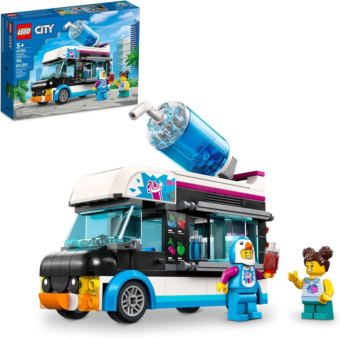 LEGO City Penguin Slushy Van 60384 Building Toy with a Truck and Costumed Minifigure - best price from Maltashopper.com 60384