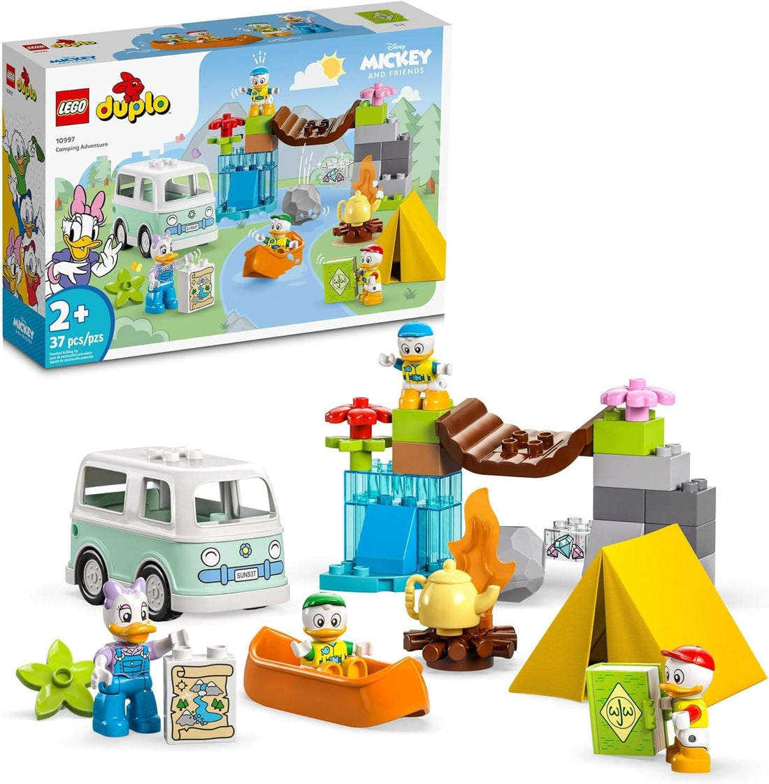 LEGO DUPLO Disney Mickey and Friends Camping Adventure Features 4 DUPLO Toy Figures: Daisy Duck, Huey, Dewey and Louie - best price from Maltashopper.com 10997