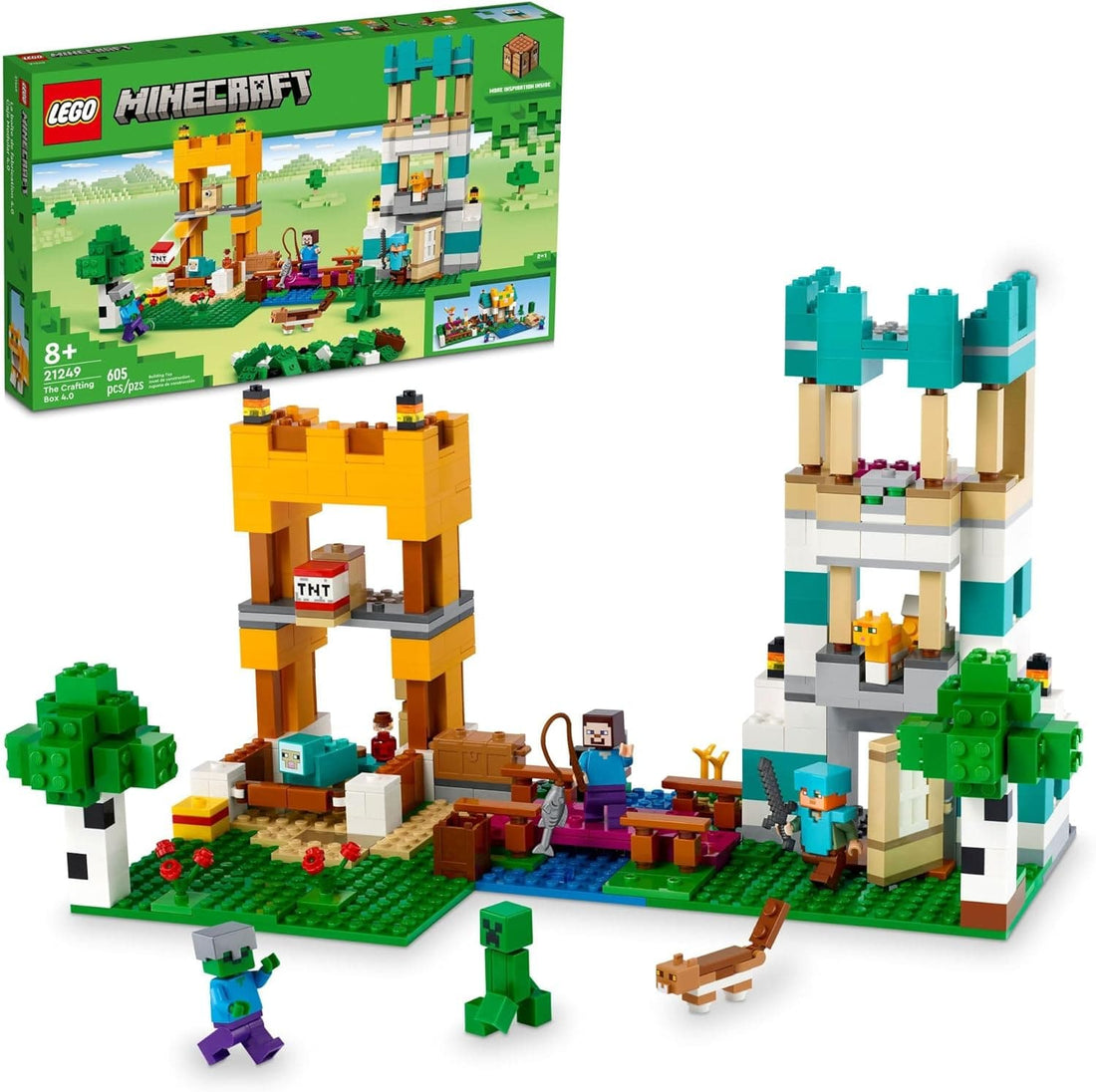 LEGO Minecraft The Crafting Box 4.0 Custom-Build Playset Featuring Classic Bricks, Figures and Game Accessories - best price from Maltashopper.com 21249