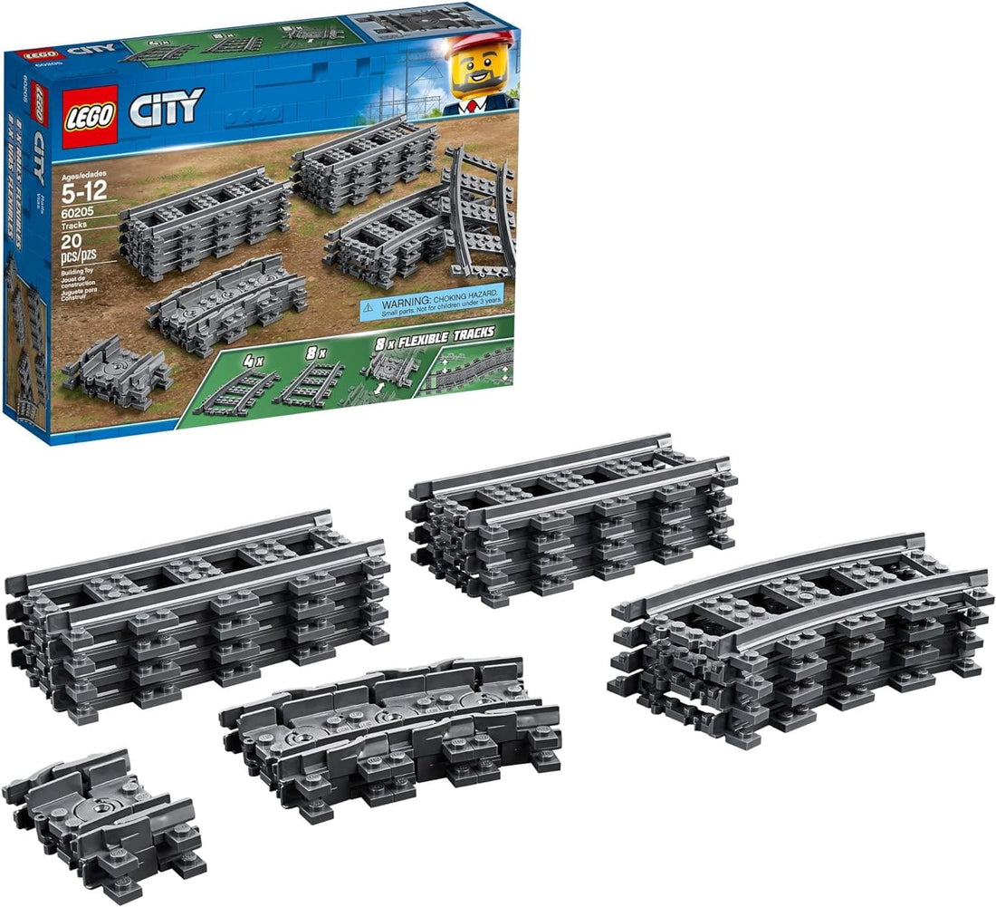 LEGO City Tracks -20 Pieces Extension Accessory Set, Train Track and Railway Expansion, Compatible with LEGO City Sets - best price from Maltashopper.com 60205