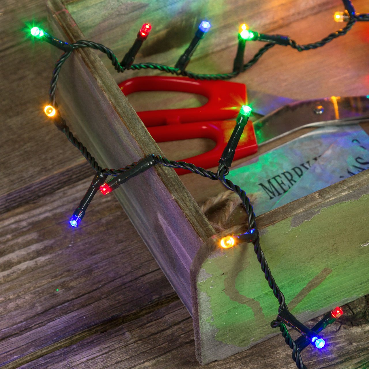 LIGHT CHAIN 300 LED MULTICOLOR BATTERY 12.0mt