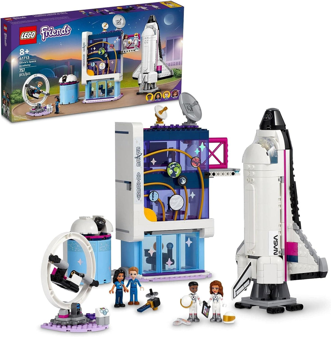 LEGO Friends Olivia’s Space Academy Shuttle Rocket with Astronaut Mini Figures - best price from Maltashopper.com 41713
