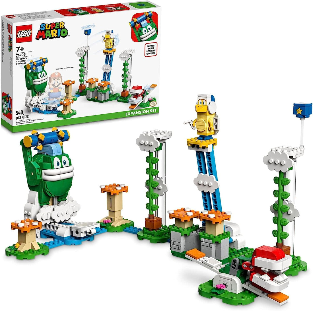 LEGO Super Mario Big Spike’s Cloudtop Challenge Expansion Set with 3 Figures Including Boomerang Bro and Piranha Plant - best price from Maltashopper.com 71409
