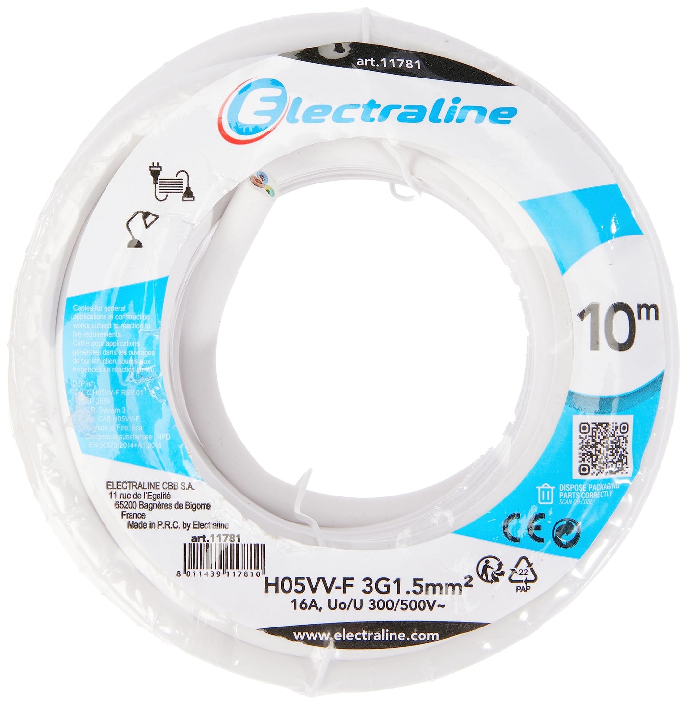 MATASSA ELECTRIC CABLE H05VV-F 10 MT 3X1