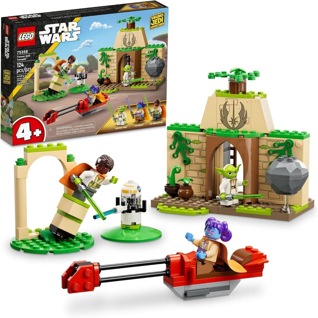 LEGO Star Wars Tenoo Jedi Temple with Kai Brightstar and Yoda Figures - best price from Maltashopper.com 75358