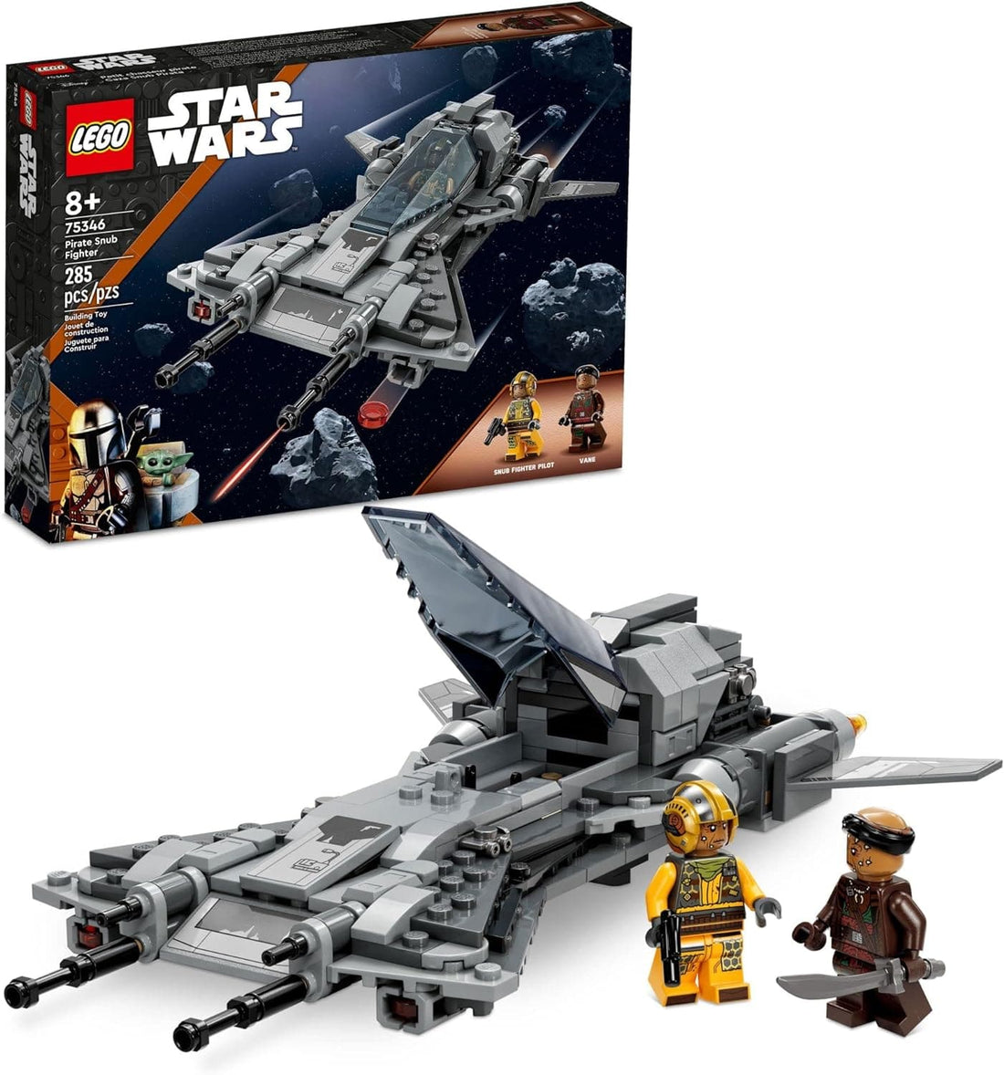 Lego Star Wars Pirate Snub Fighter Buildable Starfighter Playset Featuring Pirate Pilot and Vane Characters from The Mandalorian Season 3 - best price from Maltashopper.com 75346