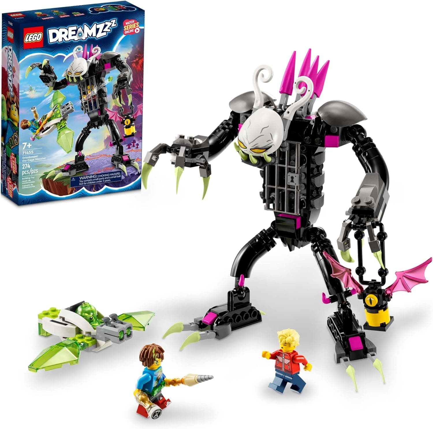 LEGO DREAMZzz Grimkeeper The Cage Monster Building Toy Transforms from Z-Blob Robot to Mini-Plane to Hoverbike - best price from Maltashopper.com 71455