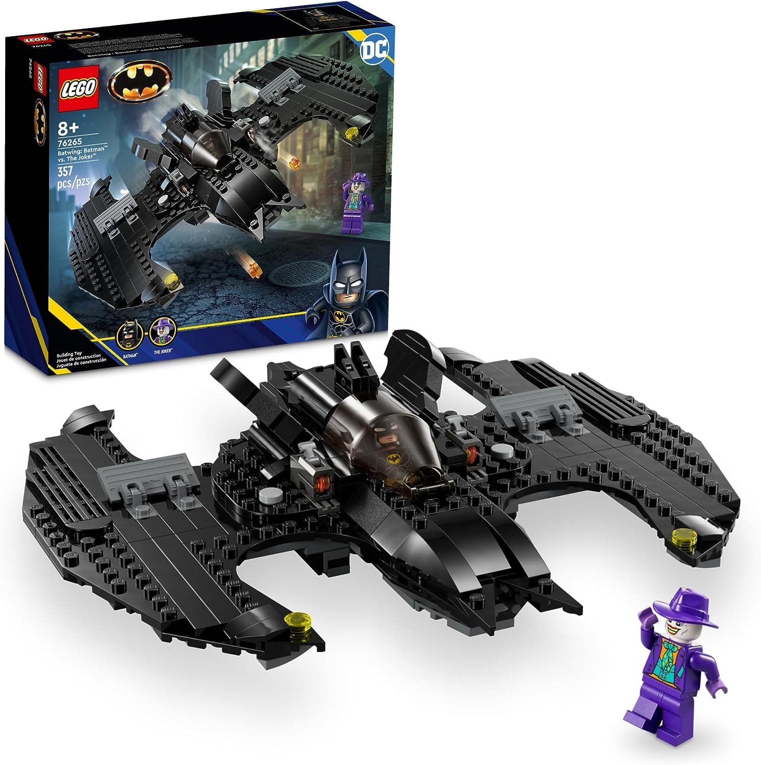 LEGO DC Batwing: Batman vs. The Joker DC Super Hero Playset, with 2 Minifigures and a Batwing Toy Based on DC’s Iconic 1989 Batman Movie - best price from Maltashopper.com 76265