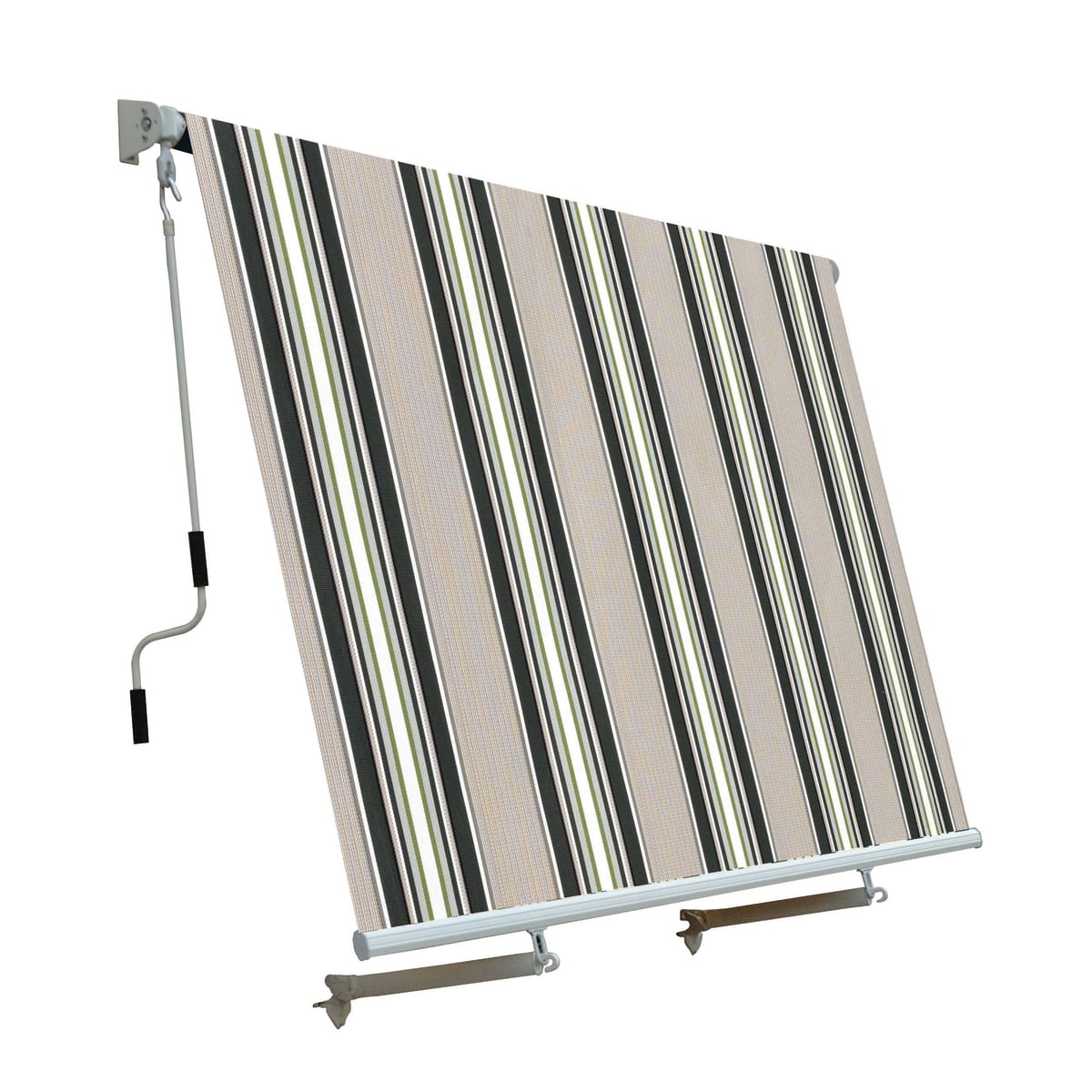 CAD AWNING W/BRAC W245XH245 GREEN STRIPE