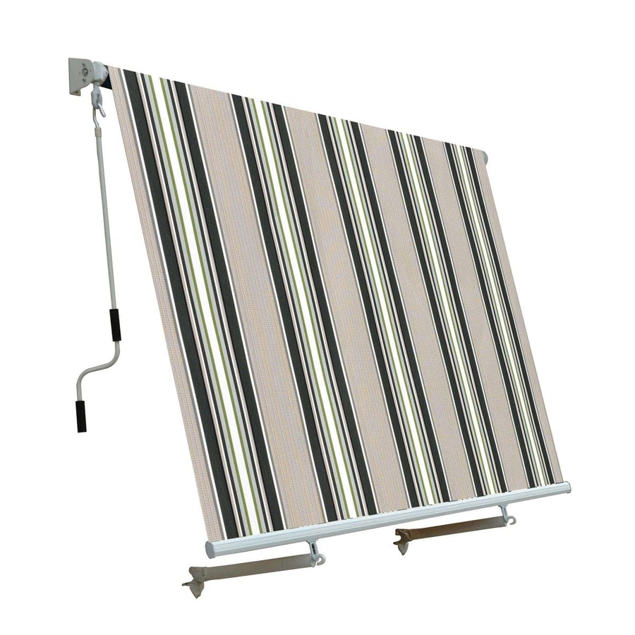 Bricocenter CAD AWNING W/BRAC W245XH245 GREEN STRIPE