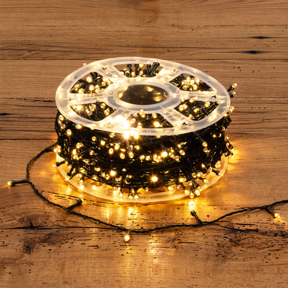 Catena 1000 maxiled bianco caldo 100mt superbright d7mm per decorazioni alberi esterno
