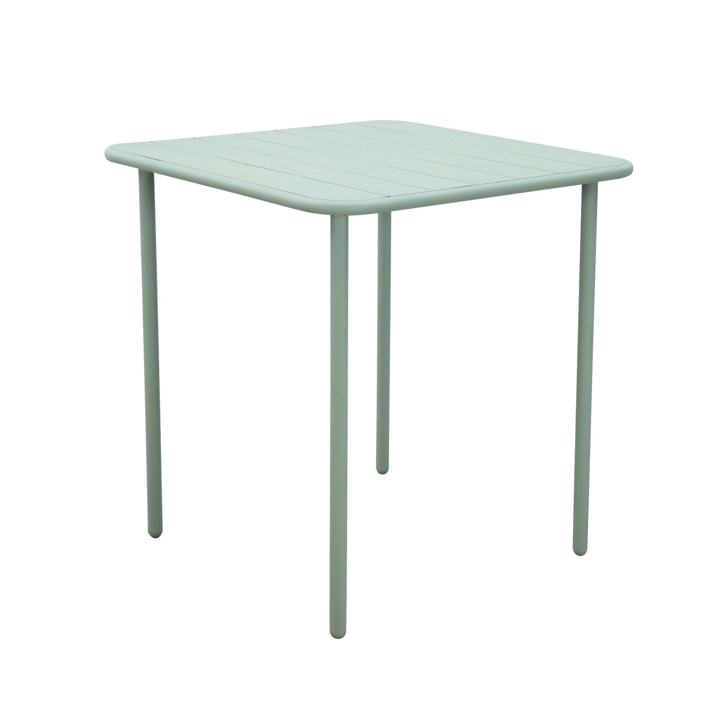 CAFE DINING TABLE 70X70 GREEN STEEL