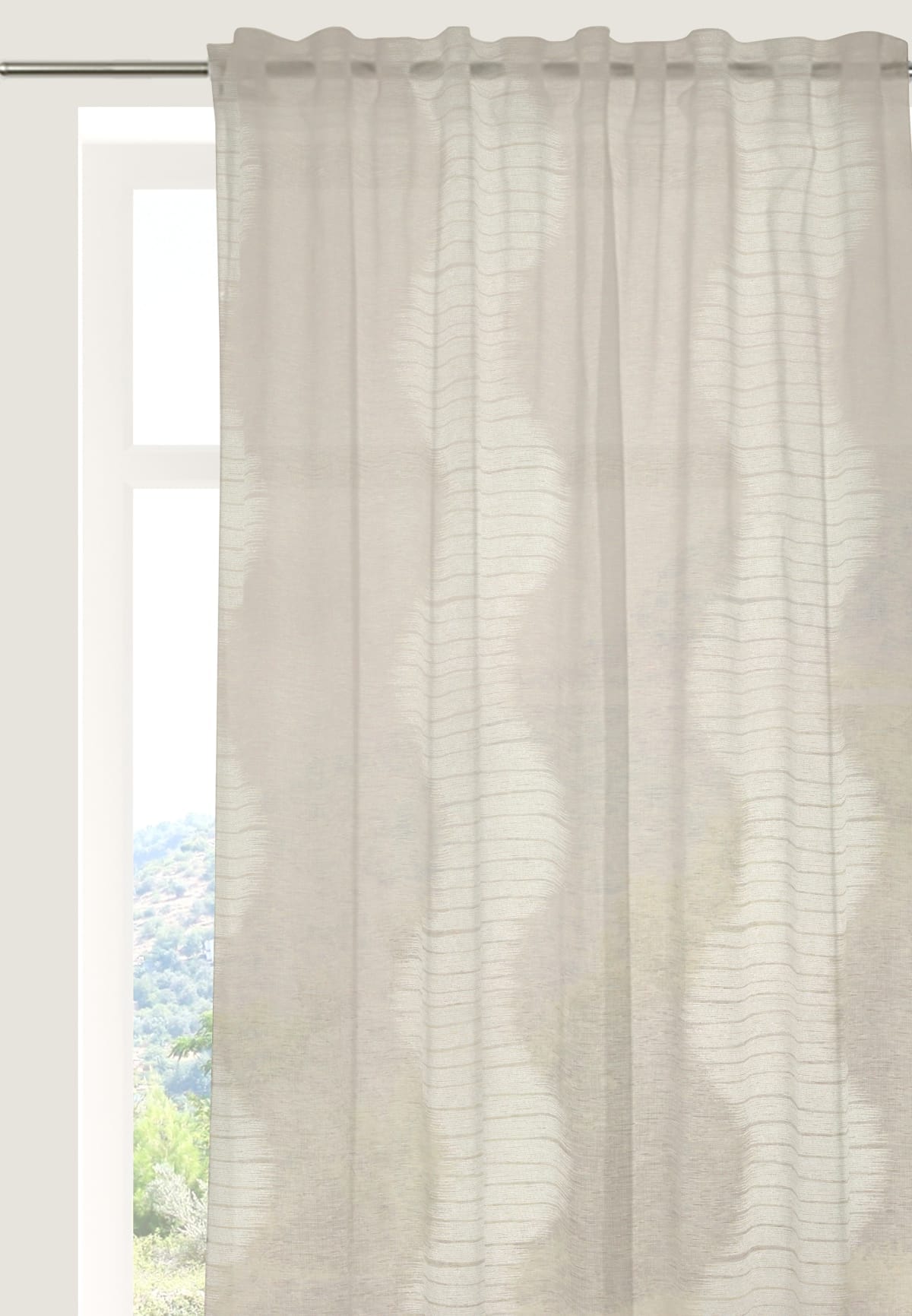 Bricocenter MIRA BEIGE COVERED CURTAIN 140X280CM HIDDEN CURTAIN AND PASSAGE