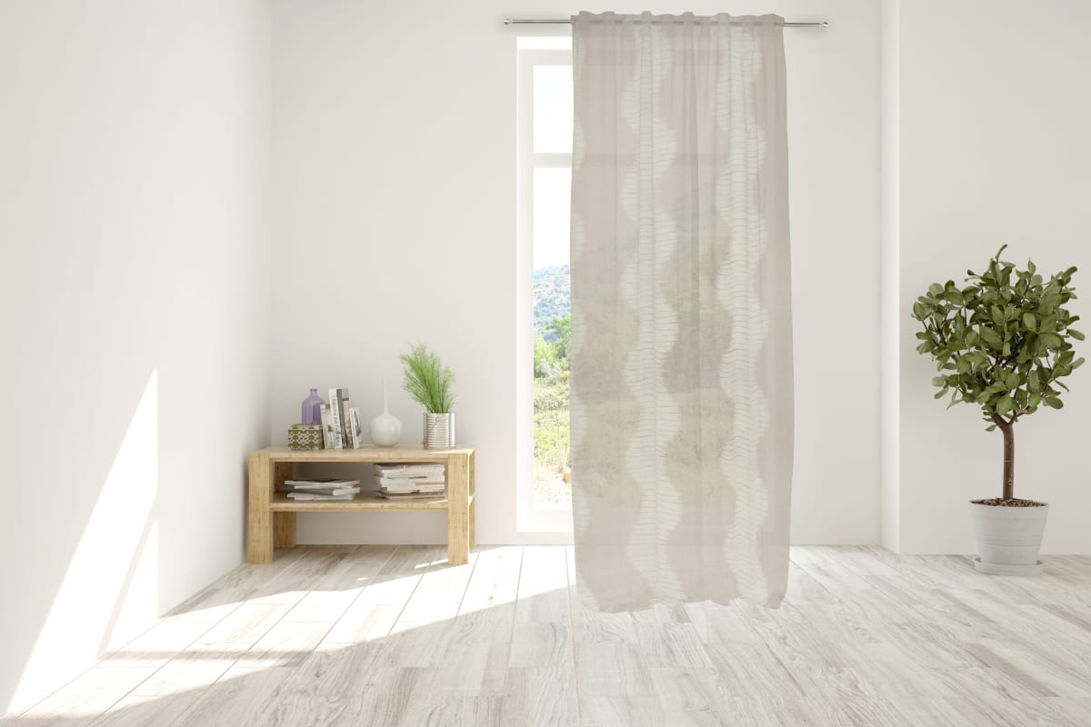 Bricocenter MIRA BEIGE COVERED CURTAIN 140X280CM HIDDEN CURTAIN AND PASSAGE