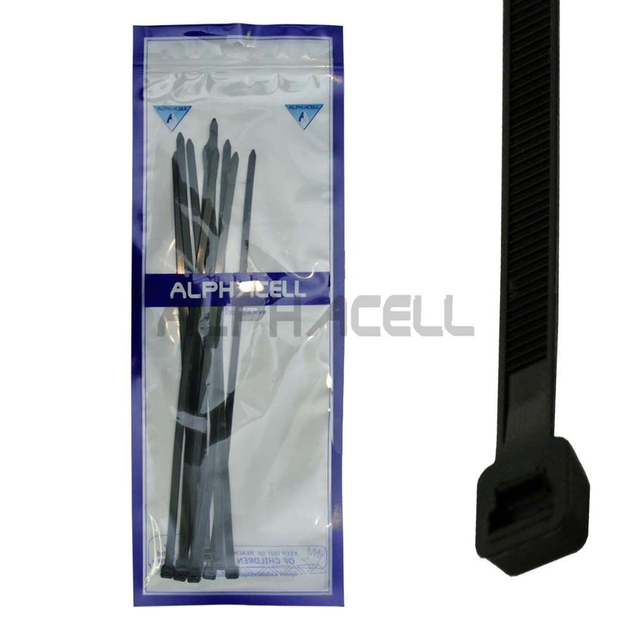 BLACK CABLE TIES 3.5X150MM 100 PIECES