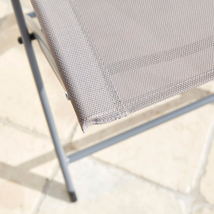 Bricocenter EMYS NATERIAL FOLDING CHAIR STEEL TEXTILENE SEAT GREY 42X52XH83