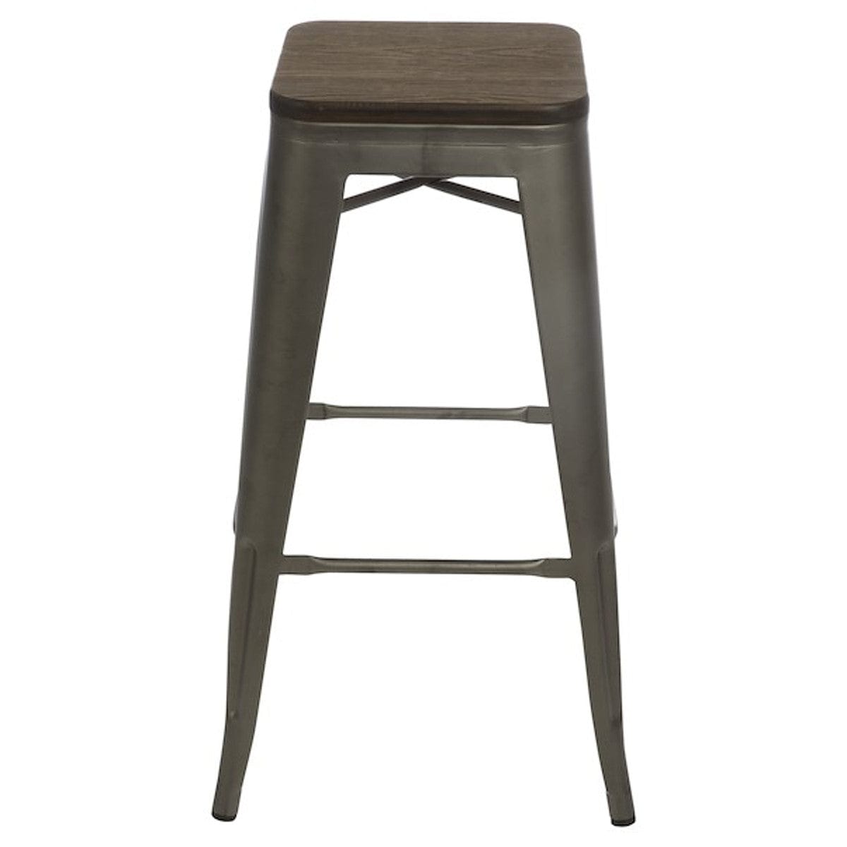 Bricocenter Bar stool 76X46.5X46.6 steel bamboo