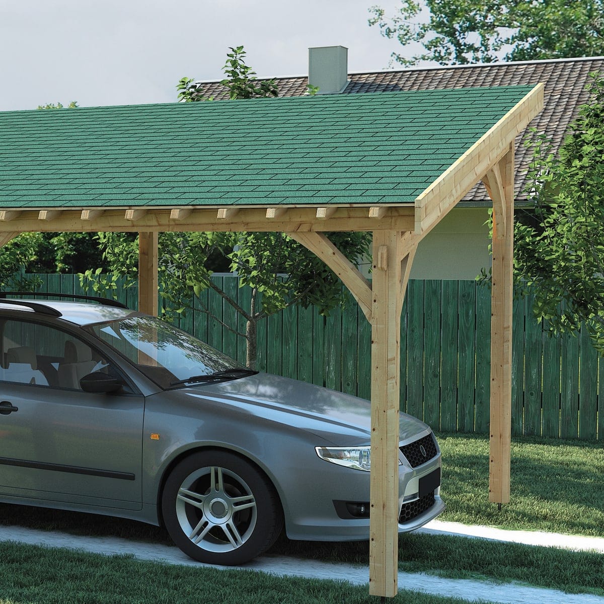 Bricocenter TEGOLA CANADESE RETT 34X100 VERDE MQ2.32