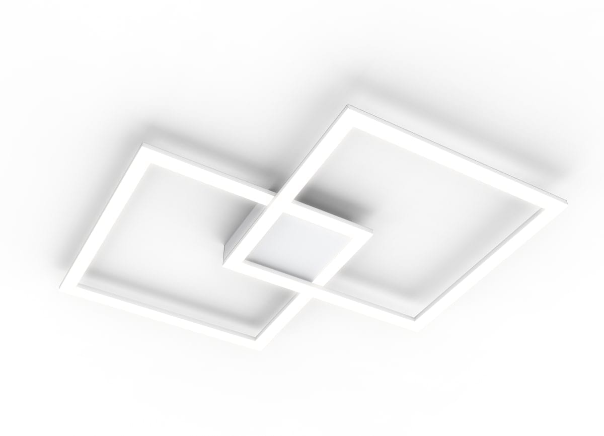 Bricocenter KIRA ALUMINIUM CEILING LIGHT WHITE 35x35CM LED 45W NATURAL LIGHT