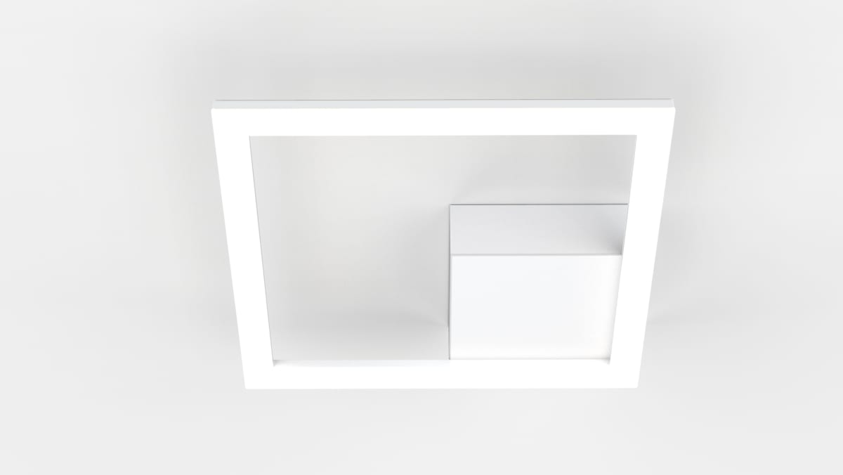 Bricocenter KIRA ALUMINIUM WALL LIGHT WHITE 25X25 CM LED 15W NATURAL LIGHT
