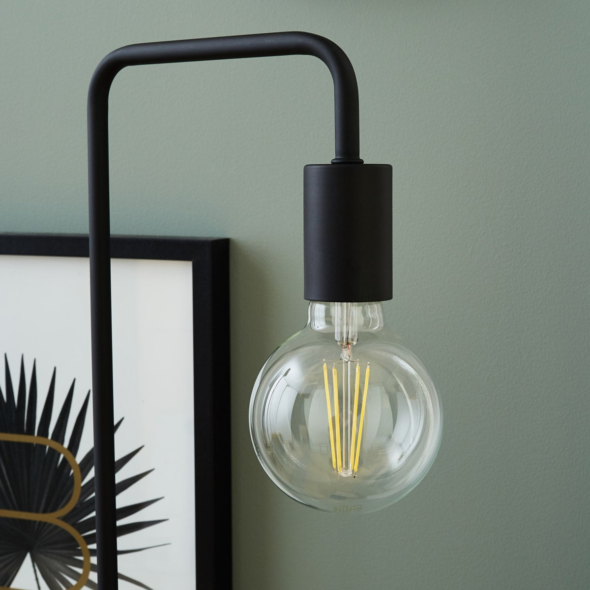 LINA FLOOR LAMP METAL BLACK H138CM E27=60W