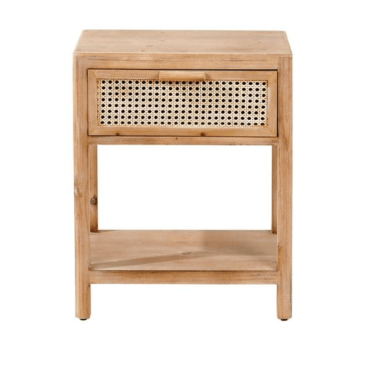 Casa WEBSTER Natural bedside table, H 60,5 x W 47,5 x D 36 cm