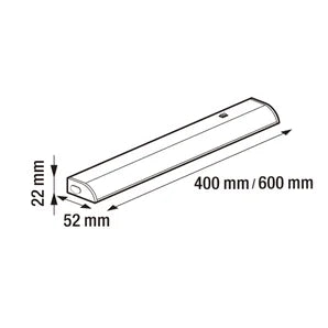 REGLETTE MELFI ALUMINIUM SILVER 60 CM LED 5W NATURAL LIGHT DIMMABLE
