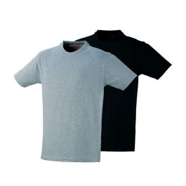 2-PIECE BLACK/GREY COTTON KAPRIOL T-SHIRT TG. XL