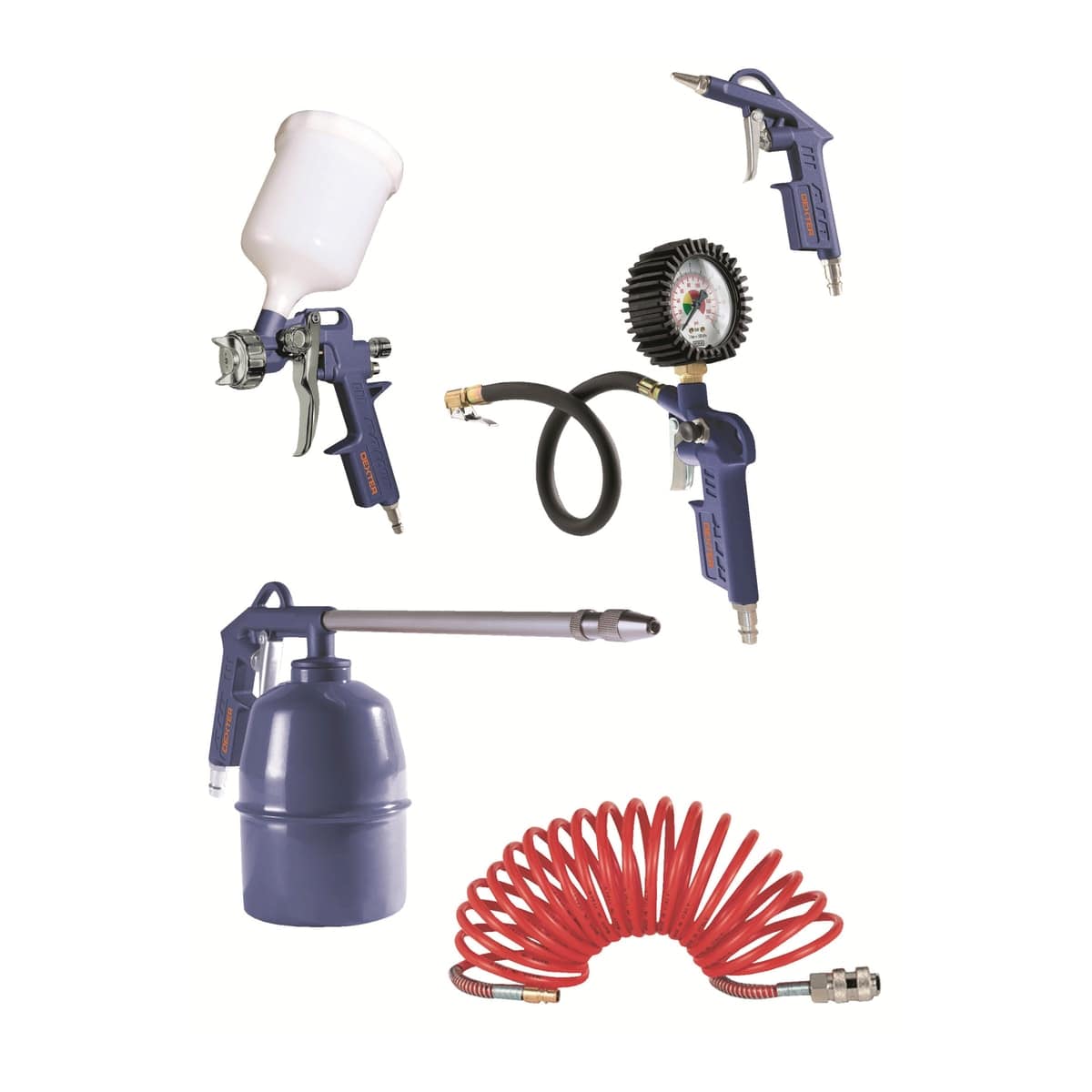 Bricocenter 5 PC KIT OF ACCESSORIES FOR DEXTER COMPRESSOR