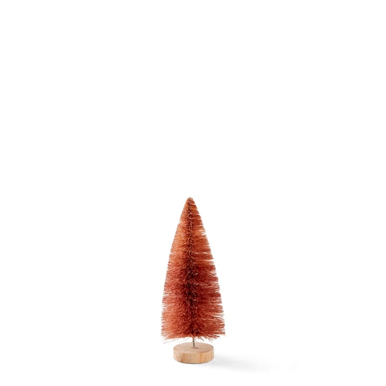 FLUFF Beige decorative tree, H 15 cm - Ø 6,3 cm