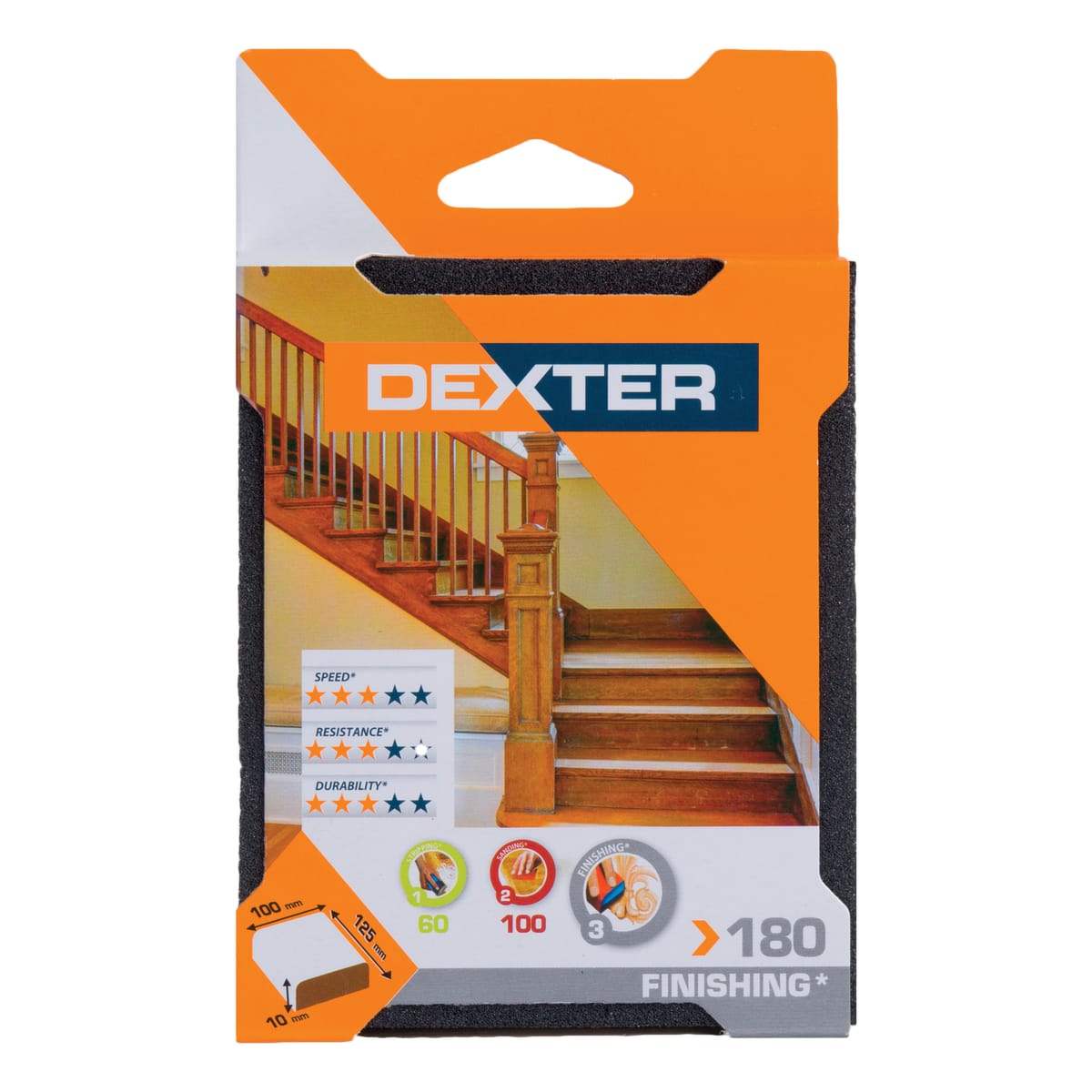 DEXTER ABRASIVE SPONGE FOR WOOD GRIT180