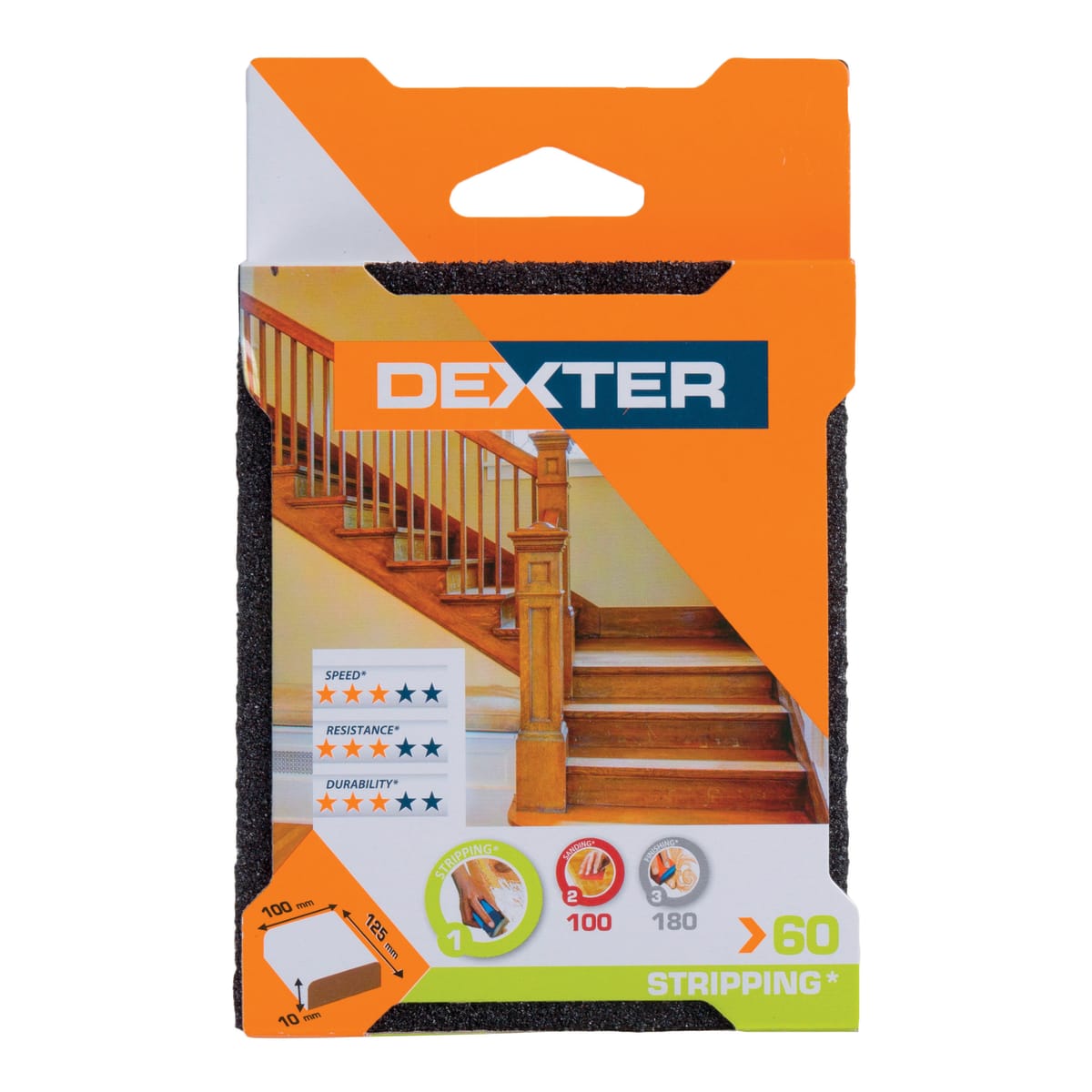 DEXTER ABRASIVE SPONGE FOR WOOD GRIT60