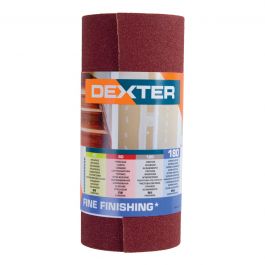 DEXTER ABRASIVE CLOTH ROLL FOR WOOD 2500X115MM GRIT 180