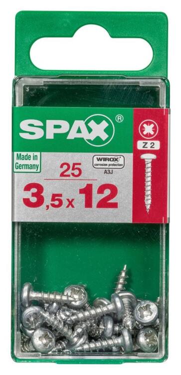 GALVANIZED POZI SCREWS 3.5X12 S 25 PCS