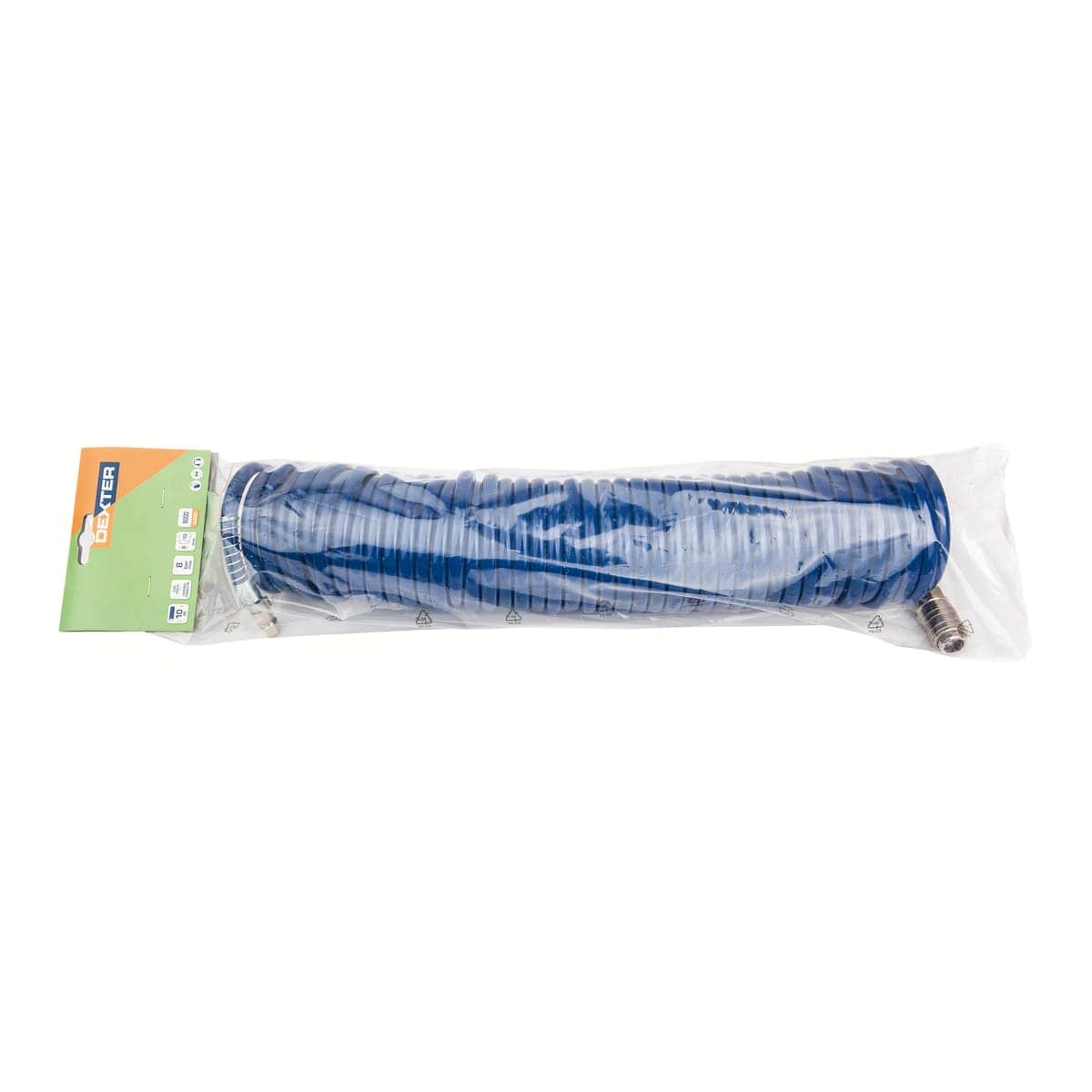 Bricocenter SPIRAL HOSE FOR DEXTER COMPRESSOR QUICK COUPLING, 10M, DIAM 10MM, POLYURETHANE