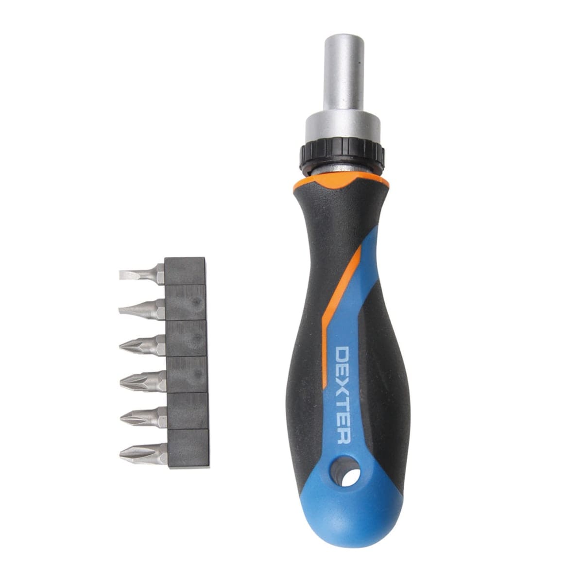 Bricocenter DEXTER RATCHET SCREWDRIVER WITH 6 BITS